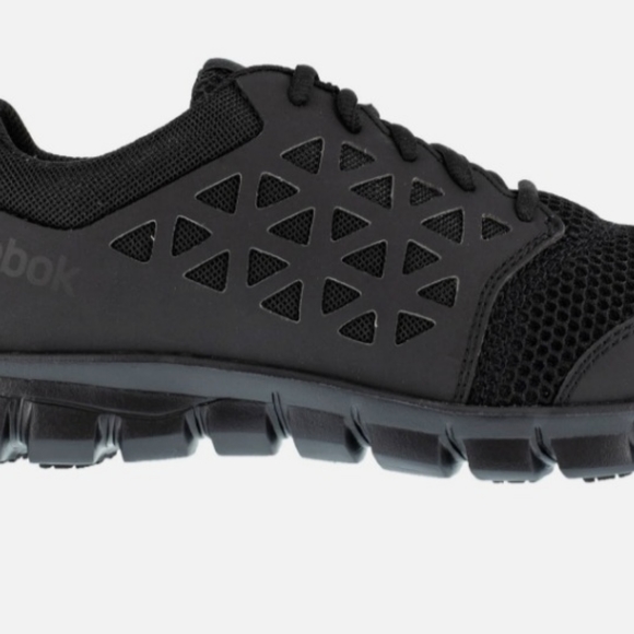 Reebok Sublite Cushion Slip Resistant Shoe Sz Men 4.5W/Wmn6.5W. Black New. - Picture 2 of 15